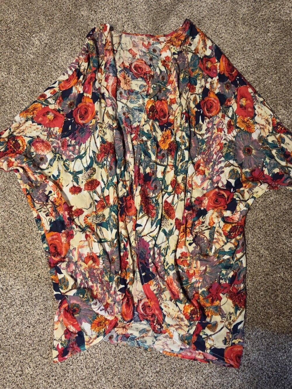 Womens Floral Kimono